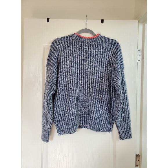 Circus NY Chunky Blue Orange Cableknit Ski Sweater NWT, Women's Medium - Picture 4 of 4